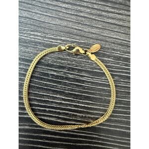 6/$25 American Showcase Gold Herringbone Bracelet 7.5 Inches